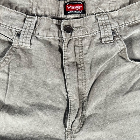 Wrangler Workwear Ripstop Tan Beige Pants 34X29 Work Outdoors Mens‎ Straight - Picture 5 of 14